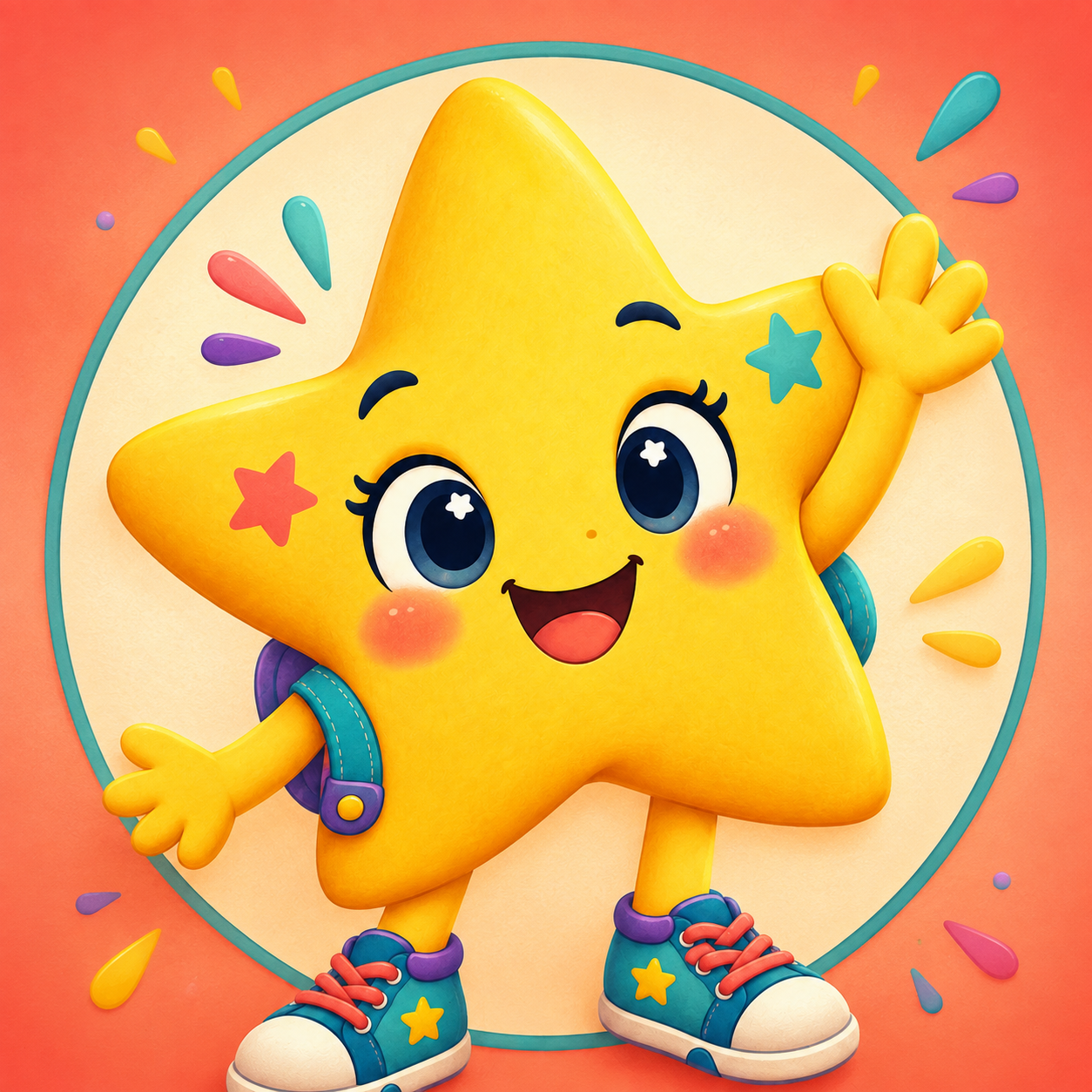 Personagem estrela sorrindo